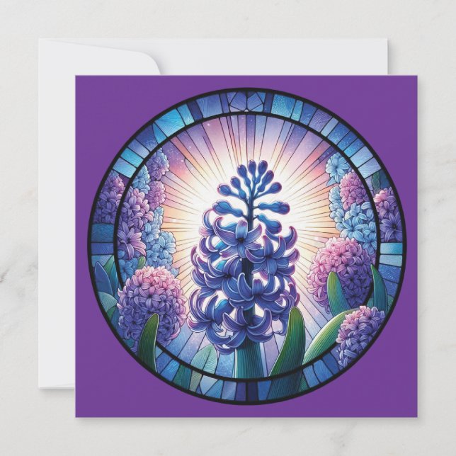 Invitación Hyacinth Sained Glass Art (Anverso)
