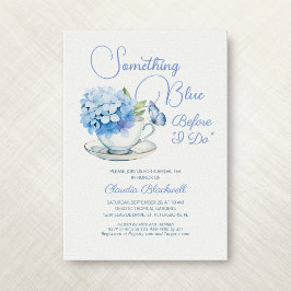 Invitación Hydrangea Azul Fiesta de Despedida de Soltera con 