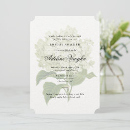 Invitación Hydrangea blanca Ducha de novia de gran milenio
