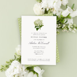 Invitación Hydrangea Blanca Gran Ducha de Novias del Milenio