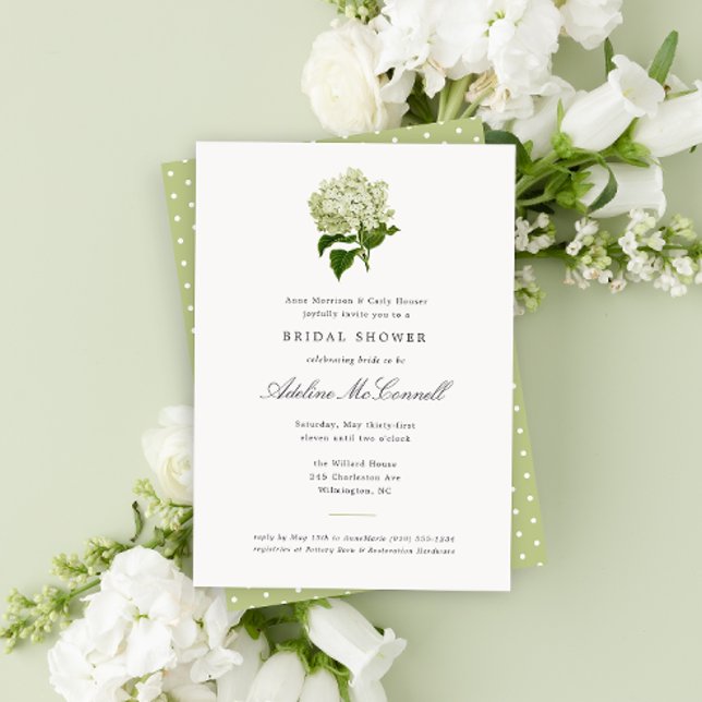 Invitación Hydrangea Blanca Gran Ducha de Novias del Milenio (Subido por el creador)