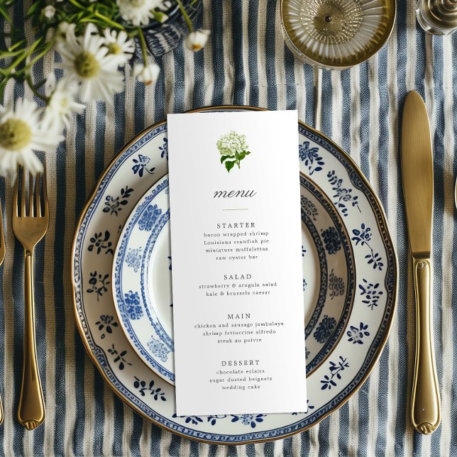 Invitación Hydrangea Blanca Menú de los Grandes Mileneses (Subido por el creador)