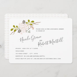 Invitación Hydrangea Blooms Ensayo Botánico Cena