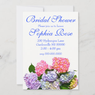 Invitación Hydrangea Bouquet - ducha de novia