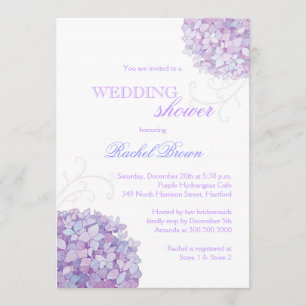 Invitación Hydrangea del Sur florece ducha de casamiento de p