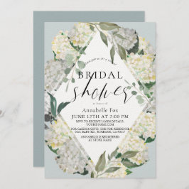 Invitación Hydrangea Dusty Blue Rhonbus Virtual Brillante