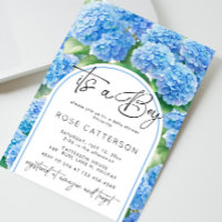 Hydrangea Flores azules es un niño Baby Shower
