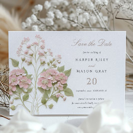 Invitación Hydrangea Guardar el Boda de fechas