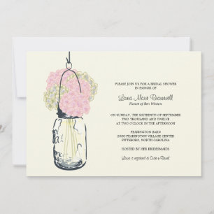 Invitación Hydrangea & Mason Jar Bridal Shower