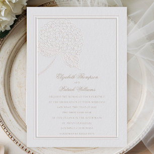Invitación Hydrangea Moderno Clásico Elegante Boda Formal