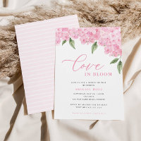 Hydrangea rosa amor en ducha de novias en flor