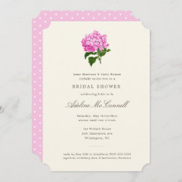 Invitación Hydrangea Rosa Ducha Británica Abuela