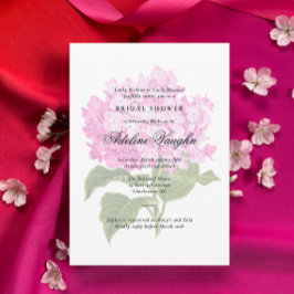 Invitación Hydrangea Rosa Ducha Británica Abuela