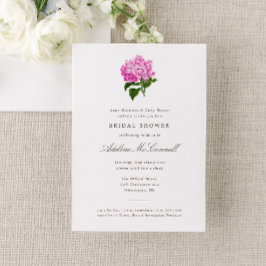 Invitación Hydrangea Rosa Ducha Británica Abuela