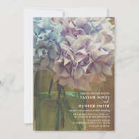 Hydrangeas Mason Jar Boda