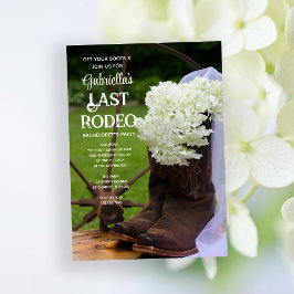 Invitación Hydrangeas y Boots en la última fiesta de la bachi