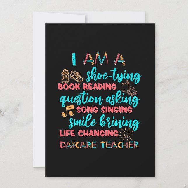 Invitación I Am A Daycare Teacher (Anverso)