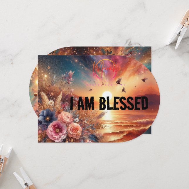 Invitación  I am blessed  backpack  (Anverso/Reverso In Situ)