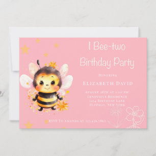 Invitación I Bee-Two Chica Birthday Party