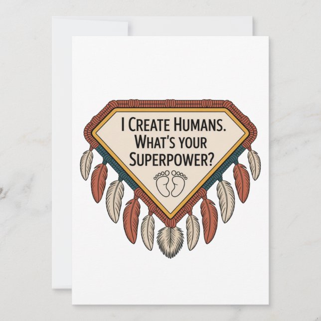 Invitación I Create Humans. What’s Your Superpower (Anverso)