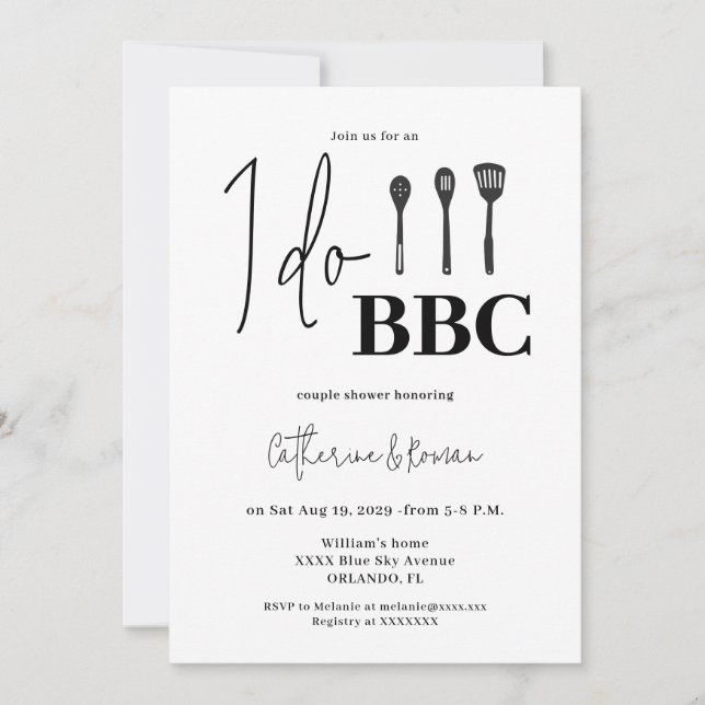 Invitación I do Barbecue Couple Shower (Anverso)