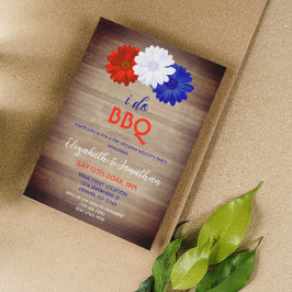 Invitación I Do BBQ Patriotic Floral Pre-Boda Bienvenida