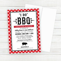 I Do BBQ Red Gingham Boda Couples Shower