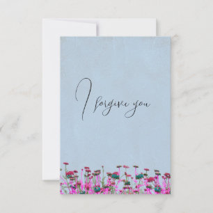 Invitación i forgive you flower
