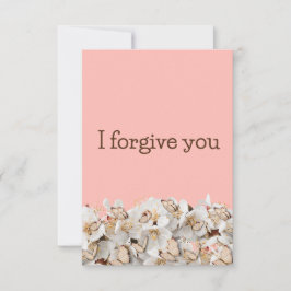 Invitación i forgive you flower butterfly