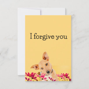 Invitación i forgive you flower dog