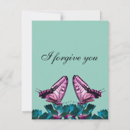 Invitación i forgive you rainbow butterfly