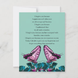 Invitación i forgive you rainbow butterfly