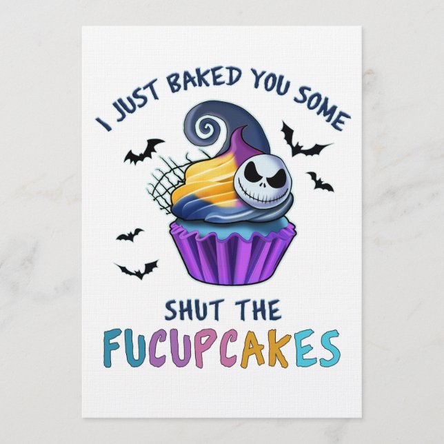 Invitación I Just Baked You Some Shut The Fucupcakes Funny (Anverso)