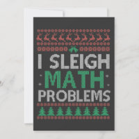 I Sleigh Math Problem Funny Ugly Xmas Sweater