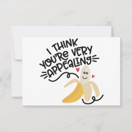 Invitación I Think You’re Very Appealing | Cute Banana Pun De