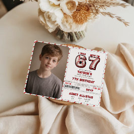 Invitación I Was 6, Now I’m 7 – Baseball 7th Birthday