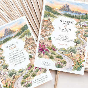 Invitación Ibiza España Es Vedra Atardecer Dalt Vila Boda