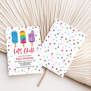 Invitación Ice arcoiris pop vamos a matar el cumpleaños de ve
