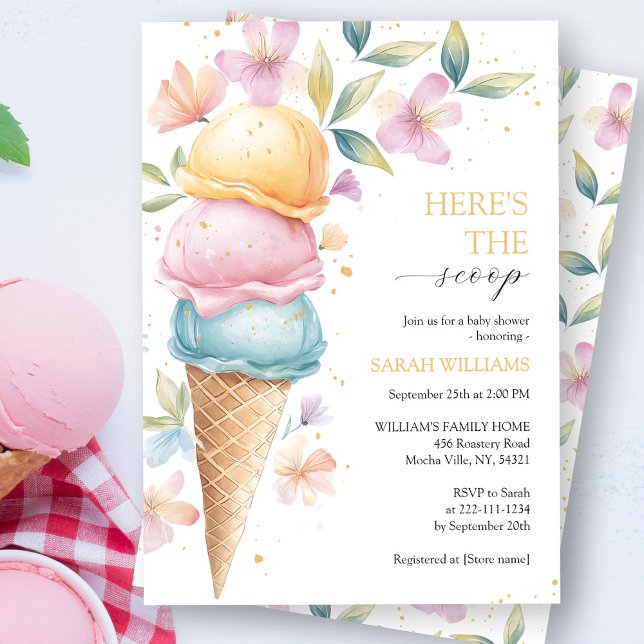 Invitación Ice Cream Baby Shower (Subido por el creador)