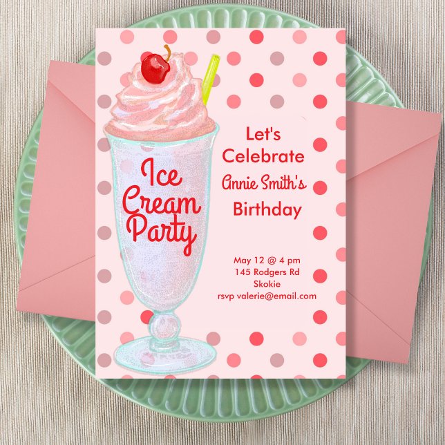 Invitación Ice Cream Birthday Party (Subido por el creador)