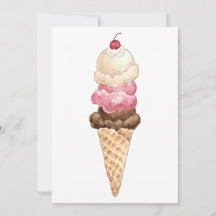 Invitación Ice Cream Cone