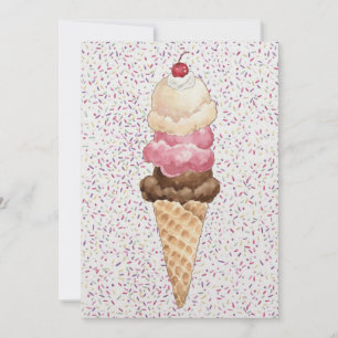 Invitación Ice Cream Cone