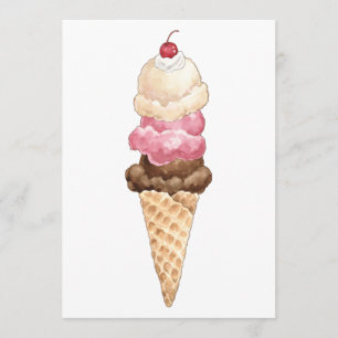 Invitación Ice Cream Cone