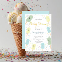 Ice Cream Cone Scoop Confetti Niños Baby Shower