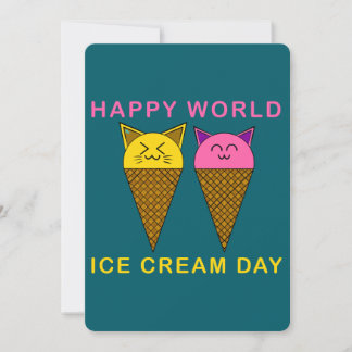 Invitación Ice Cream Day Cats
