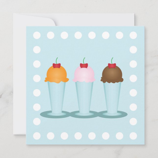 Invitación Ice Cream Parlor (Anverso)