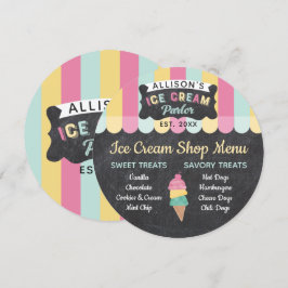 Invitación Ice Cream Parlor Fun Kids Birday Fiesta Carta