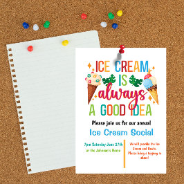 Invitación Ice Cream Social