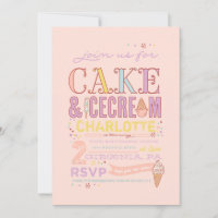 ICE CREAM SOCIAL BIRTHDAY PARTY INVITATION
