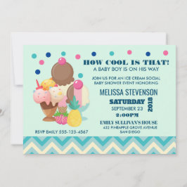 Invitación Ice Cream Social How Guay - Baby Shower